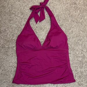 White House Black Market Magenta Halter Swim Top and bottom
